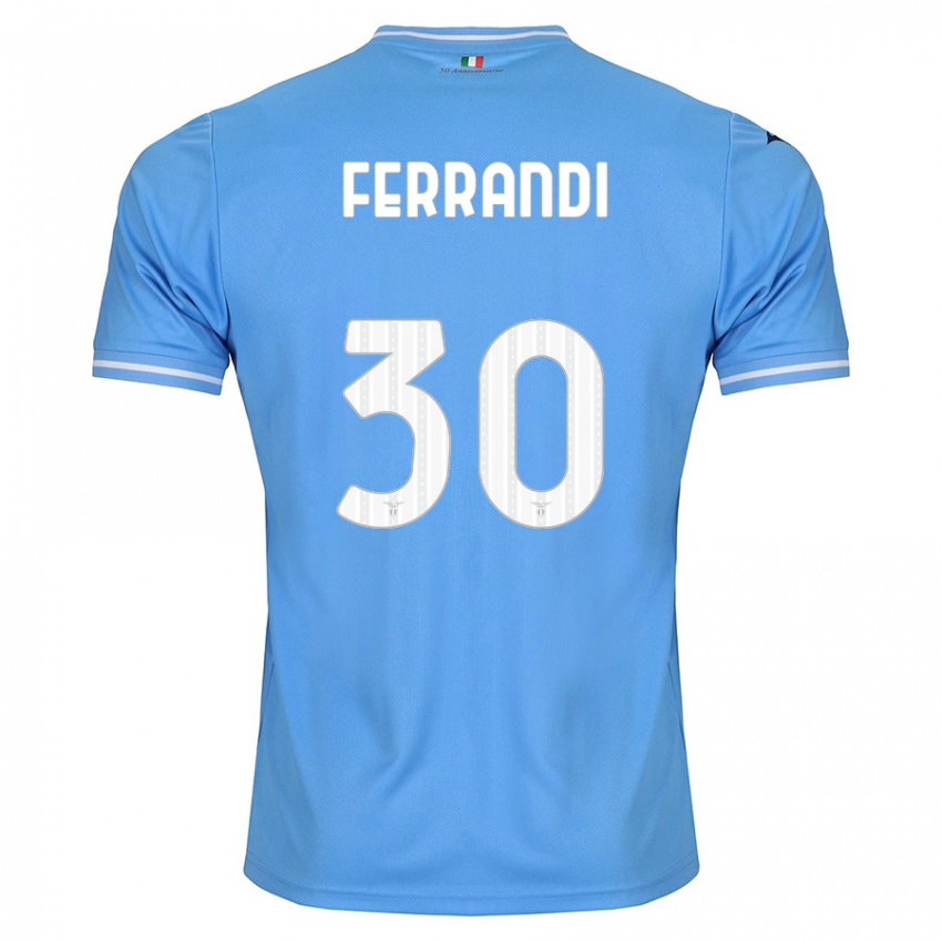 Dzieci Giulia Ferrandi #30 Niebieski Domowa Koszulka 2023/24 Koszulki Klubowe