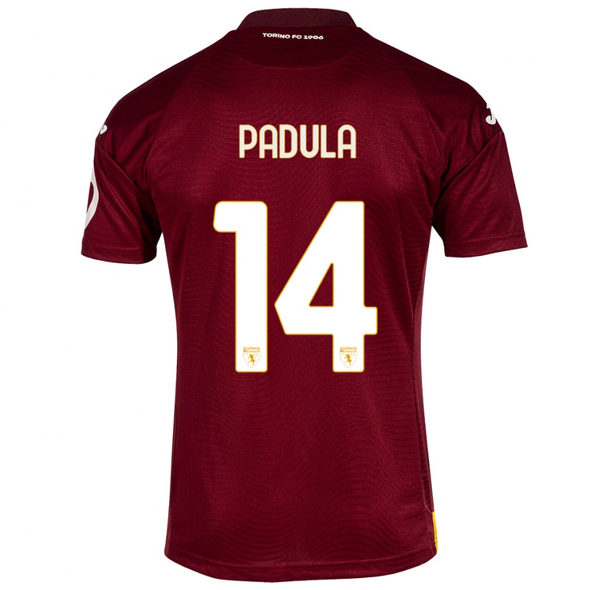 Dzieci Cristian Padula #14 Ciemno Czerwony Domowa Koszulka 2023/24 Koszulki Klubowe