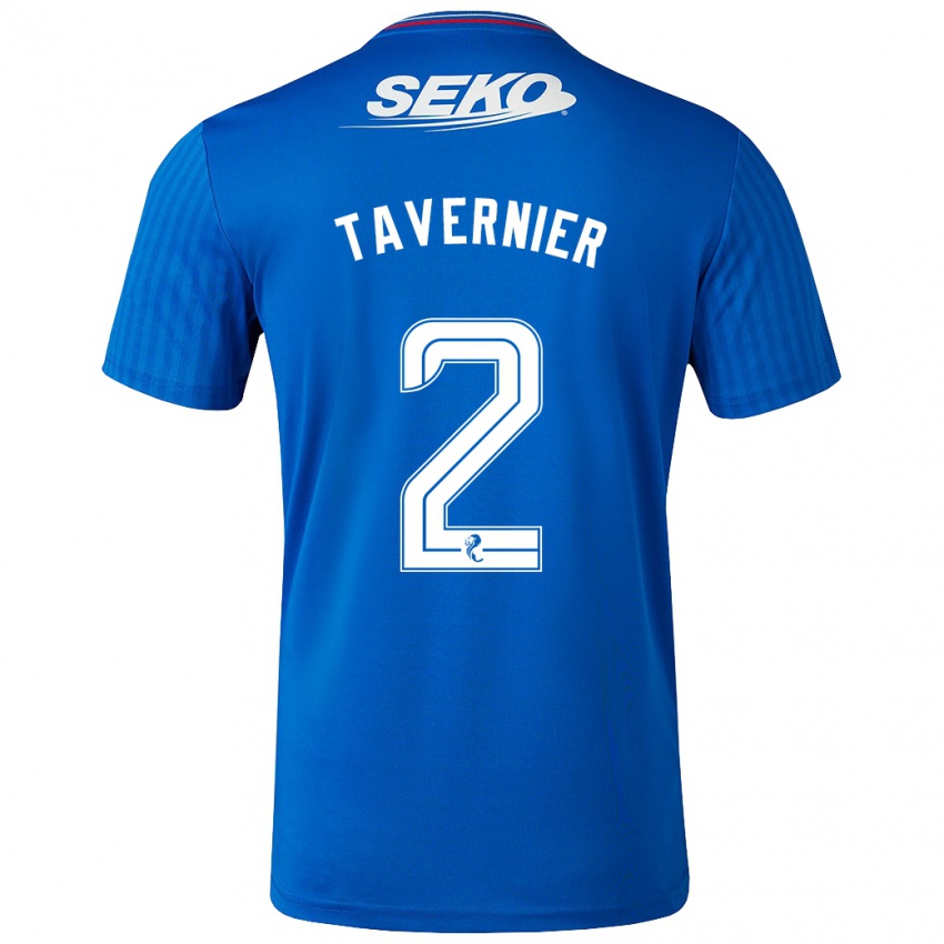 Dzieci James Tavernier #2 Niebieski Domowa Koszulka 2023/24 Koszulki Klubowe