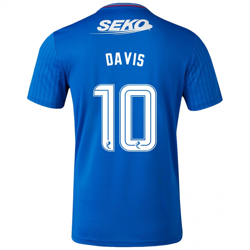Dzieci Steven Davis #10 Niebieski Domowa Koszulka 2023/24 Koszulki Klubowe