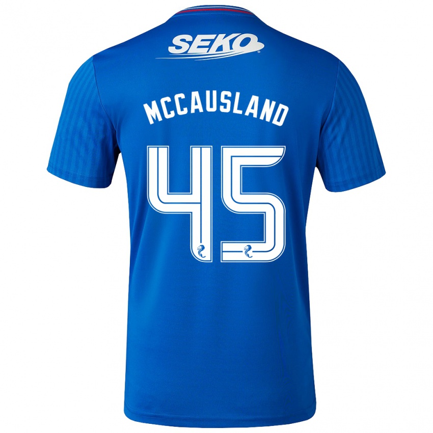 Dzieci Ross Mccausland #45 Niebieski Domowa Koszulka 2023/24 Koszulki Klubowe
