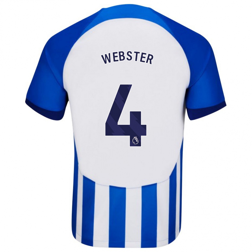 Dzieci Adam Webster #4 Niebieski Domowa Koszulka 2023/24 Koszulki Klubowe