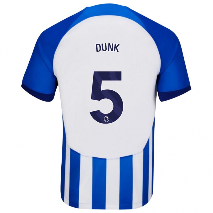 Dzieci Lewis Dunk #5 Niebieski Domowa Koszulka 2023/24 Koszulki Klubowe