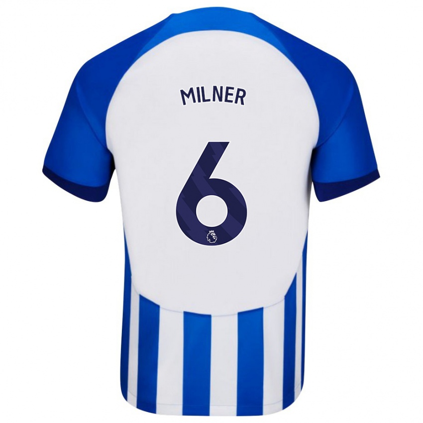 Dzieci James Milner #6 Niebieski Domowa Koszulka 2023/24 Koszulki Klubowe