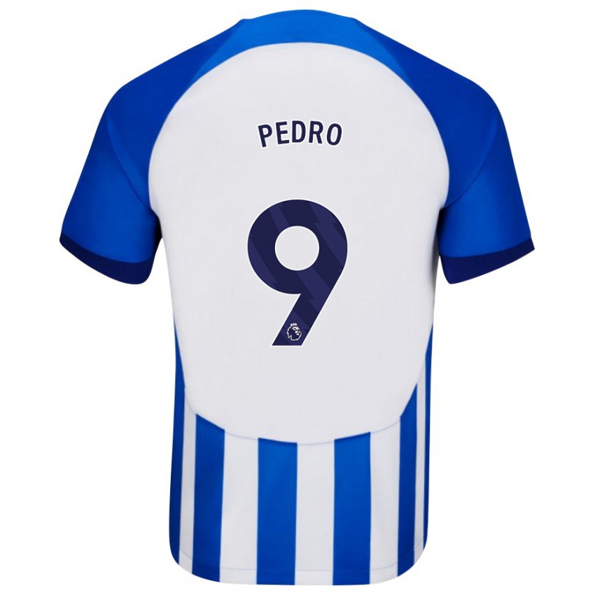 Dzieci João Pedro #9 Niebieski Domowa Koszulka 2023/24 Koszulki Klubowe
