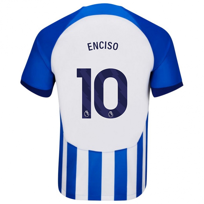 Dzieci Julio Enciso #10 Niebieski Domowa Koszulka 2023/24 Koszulki Klubowe