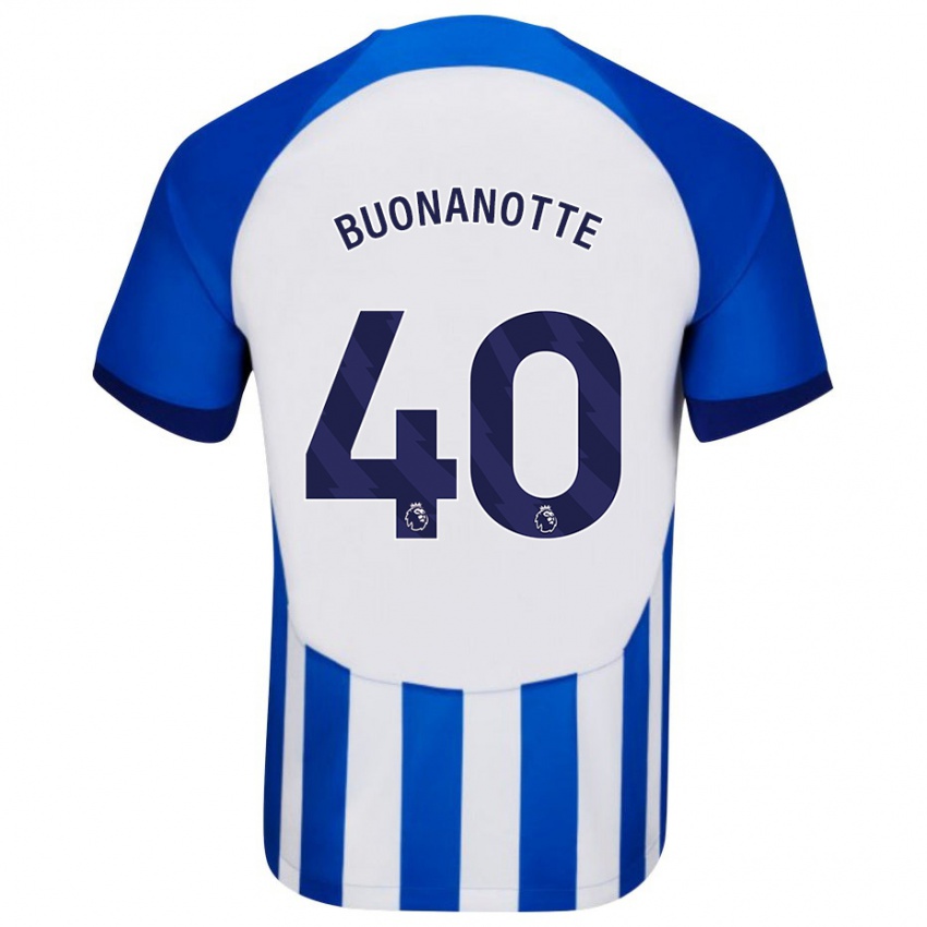 Dzieci Facundo Buonanotte #40 Niebieski Domowa Koszulka 2023/24 Koszulki Klubowe