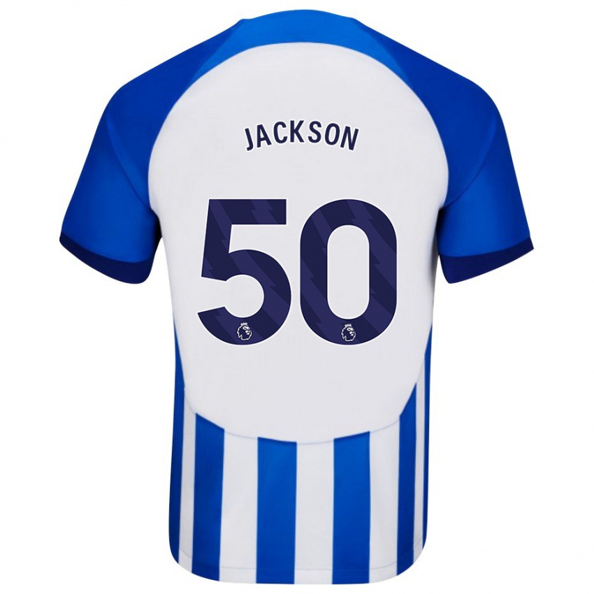 Dzieci Ben Jackson #50 Niebieski Domowa Koszulka 2023/24 Koszulki Klubowe
