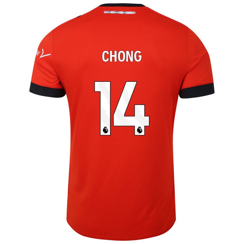 Dzieci Tahith Chong #14 Czerwony Domowa Koszulka 2023/24 Koszulki Klubowe