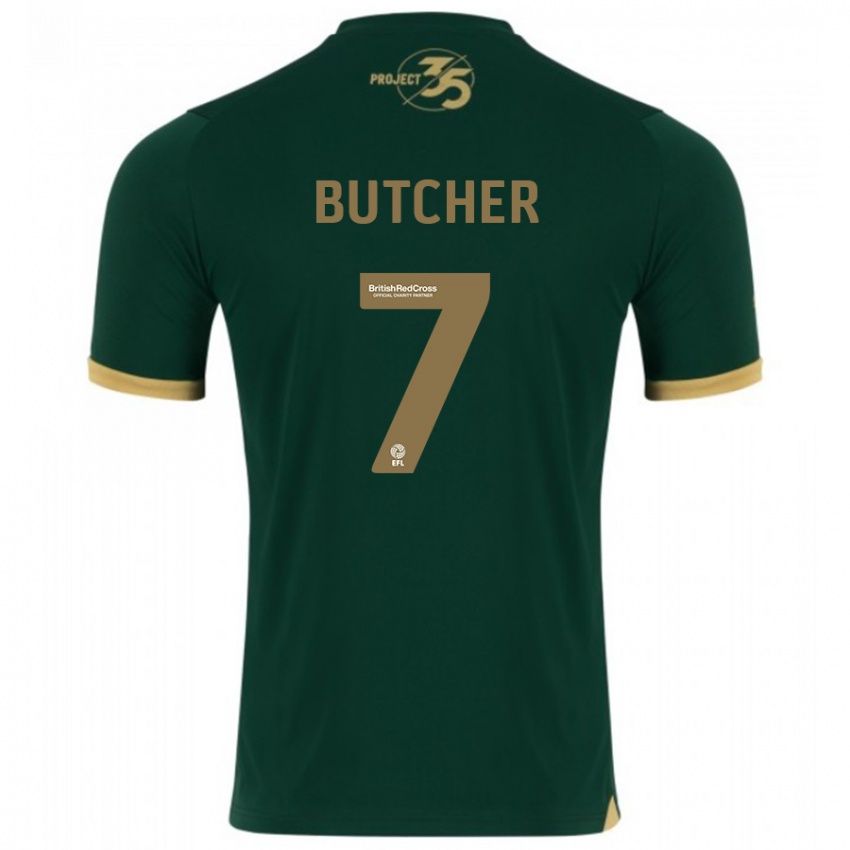 Dzieci Matt Butcher #7 Zielony Domowa Koszulka 2023/24 Koszulki Klubowe