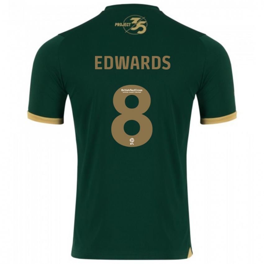 Dzieci Joe Edwards #8 Zielony Domowa Koszulka 2023/24 Koszulki Klubowe