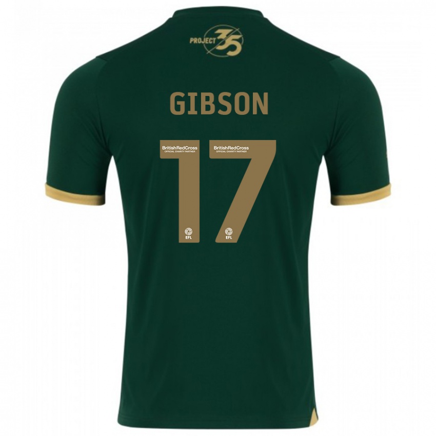Dzieci Lewis Gibson #17 Zielony Domowa Koszulka 2023/24 Koszulki Klubowe