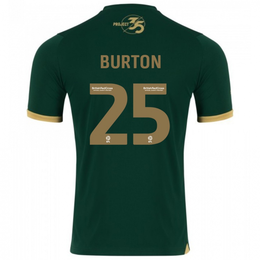 Dzieci Callum Burton #25 Zielony Domowa Koszulka 2023/24 Koszulki Klubowe