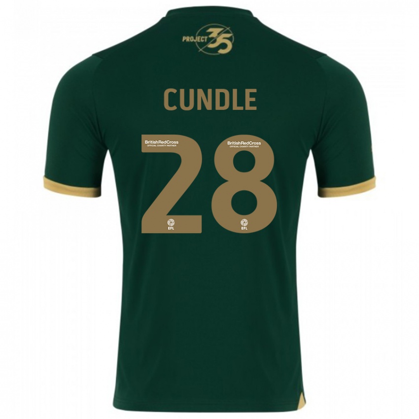 Dzieci Luke Cundle #28 Zielony Domowa Koszulka 2023/24 Koszulki Klubowe