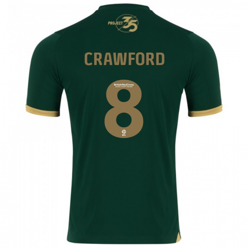 Dzieci Imy Crawford #8 Zielony Domowa Koszulka 2023/24 Koszulki Klubowe