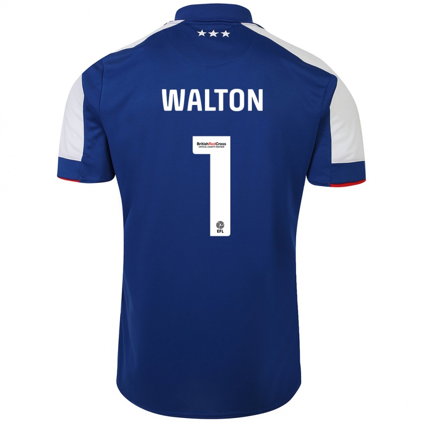 Dzieci Christian Walton #1 Niebieski Domowa Koszulka 2023/24 Koszulki Klubowe