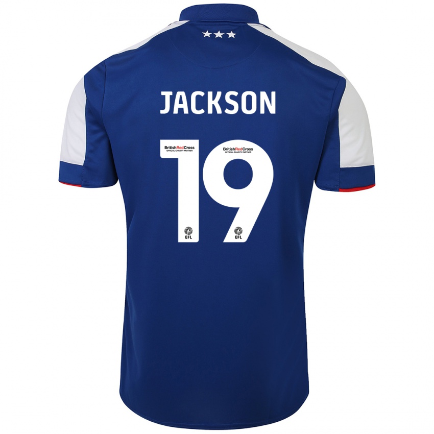 Dzieci Kayden Jackson #19 Niebieski Domowa Koszulka 2023/24 Koszulki Klubowe