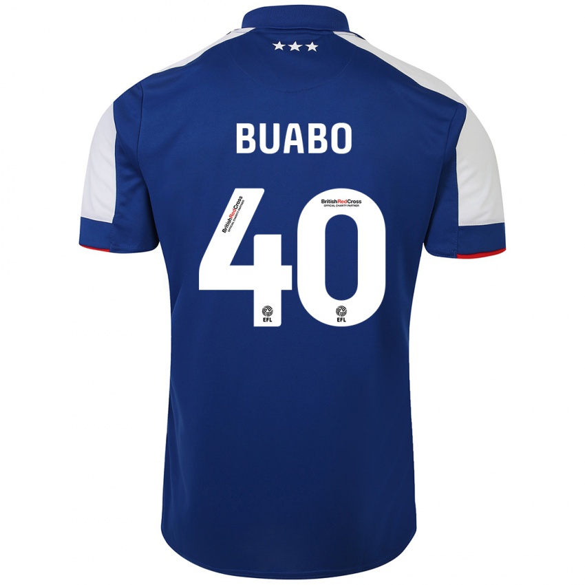 Dzieci Gerard Buabo #40 Niebieski Domowa Koszulka 2023/24 Koszulki Klubowe