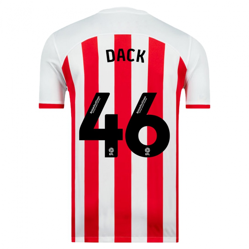 Dzieci Bradley Dack #46 Biały Domowa Koszulka 2023/24 Koszulki Klubowe