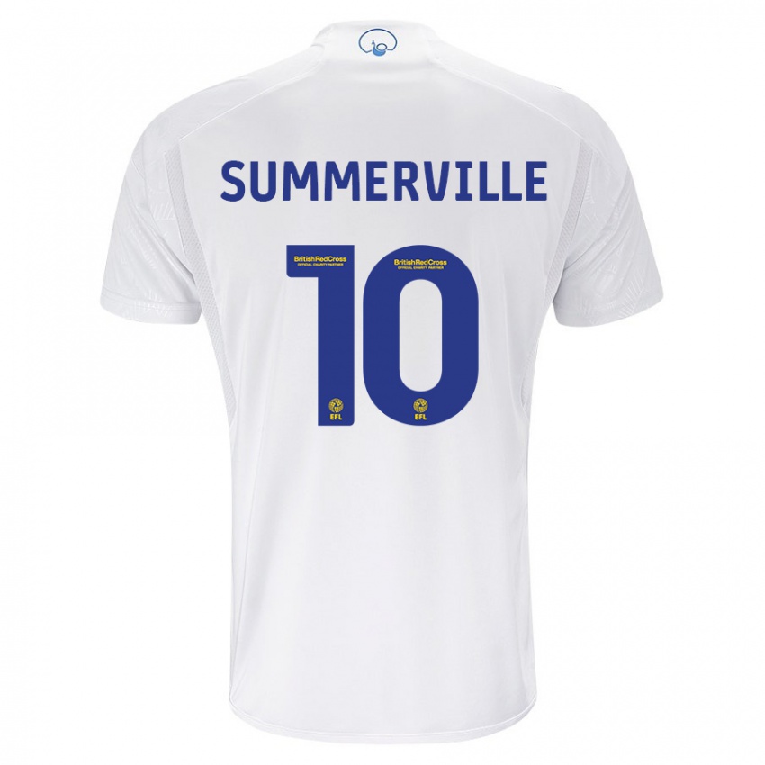 Dzieci Crysencio Summerville #10 Biały Domowa Koszulka 2023/24 Koszulki Klubowe