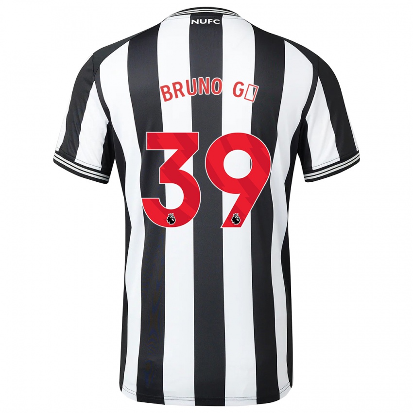 Dzieci Bruno Guimaraes #39 Czarny Biały Domowa Koszulka 2023/24 Koszulki Klubowe