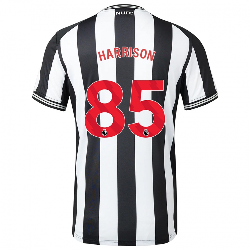 Dzieci Adam Harrison #85 Czarny Biały Domowa Koszulka 2023/24 Koszulki Klubowe