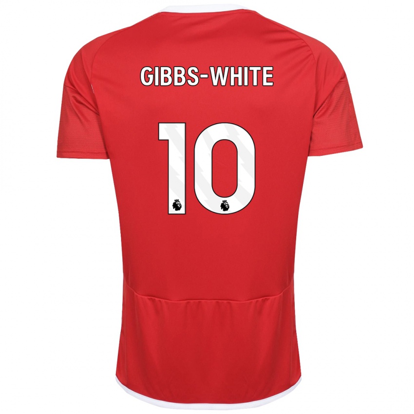 Dzieci Morgan Gibbs-White #10 Czerwony Domowa Koszulka 2023/24 Koszulki Klubowe