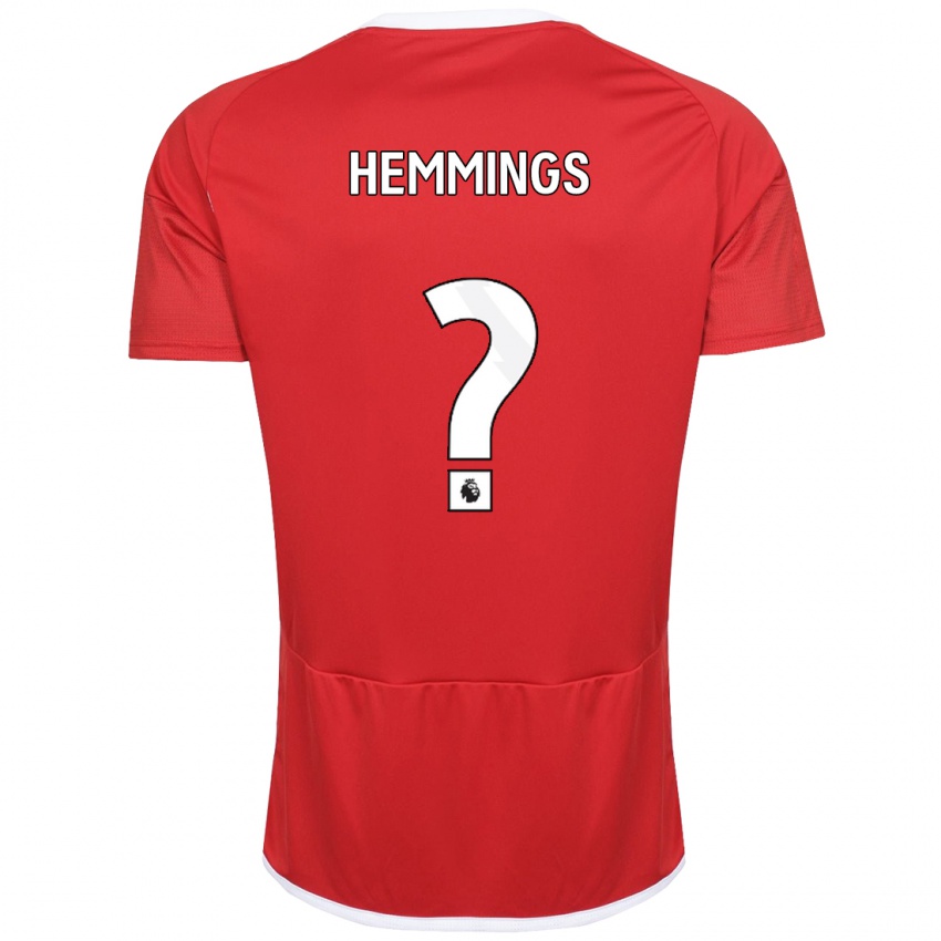 Dzieci George Hemmings #0 Czerwony Domowa Koszulka 2023/24 Koszulki Klubowe