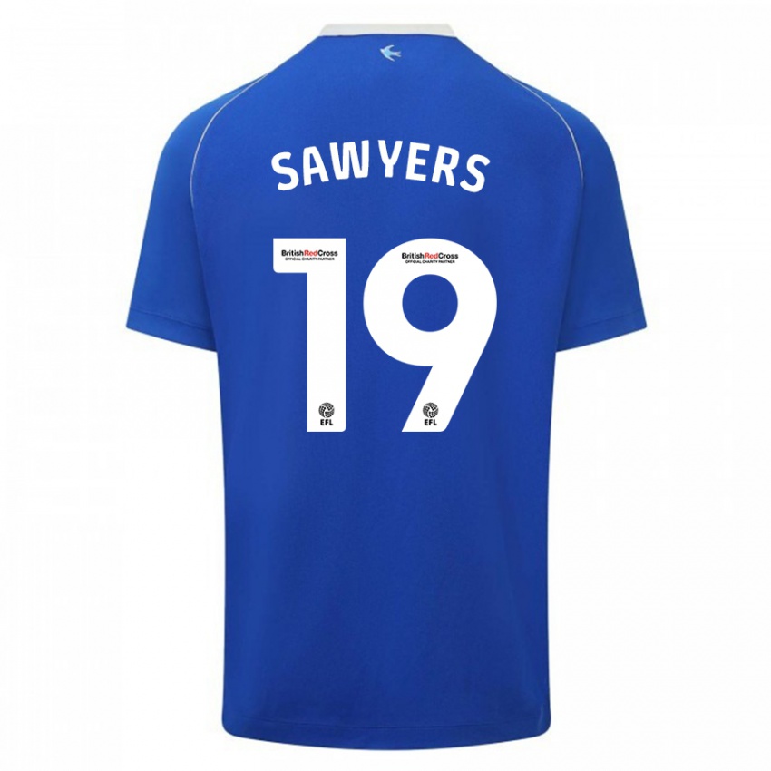 Dzieci Romaine Sawyers #19 Niebieski Domowa Koszulka 2023/24 Koszulki Klubowe