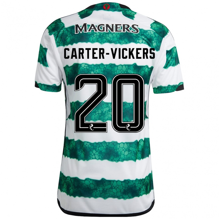 Dzieci Cameron Carter-Vickers #20 Zielony Domowa Koszulka 2023/24 Koszulki Klubowe