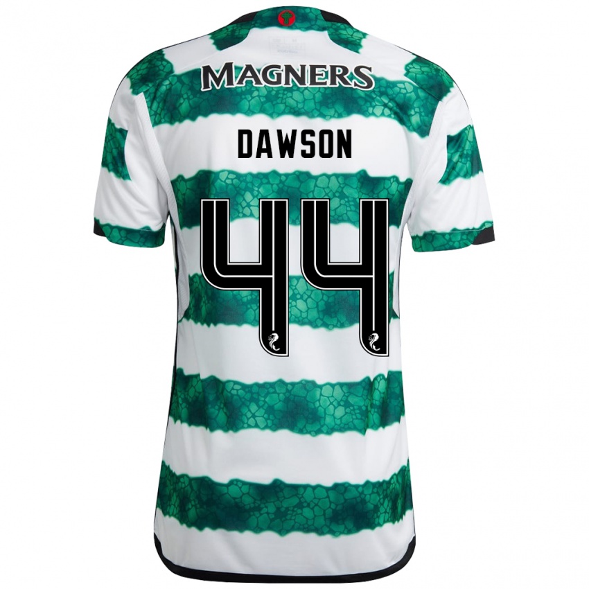 Dzieci Joey Dawson #44 Zielony Domowa Koszulka 2023/24 Koszulki Klubowe