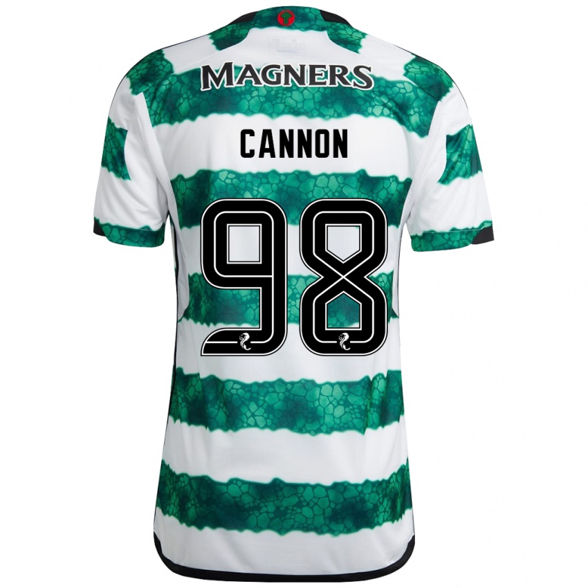 Dzieci Aidan Cannon #98 Zielony Domowa Koszulka 2023/24 Koszulki Klubowe