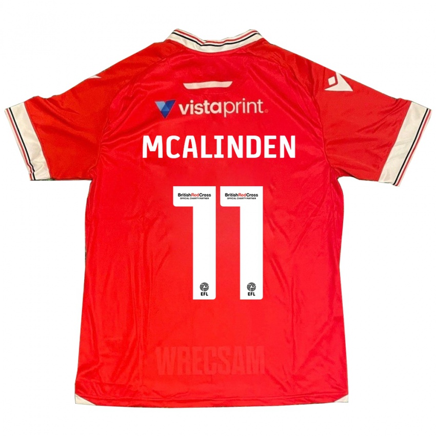 Dzieci Liam Mcalinden #11 Czerwony Domowa Koszulka 2023/24 Koszulki Klubowe