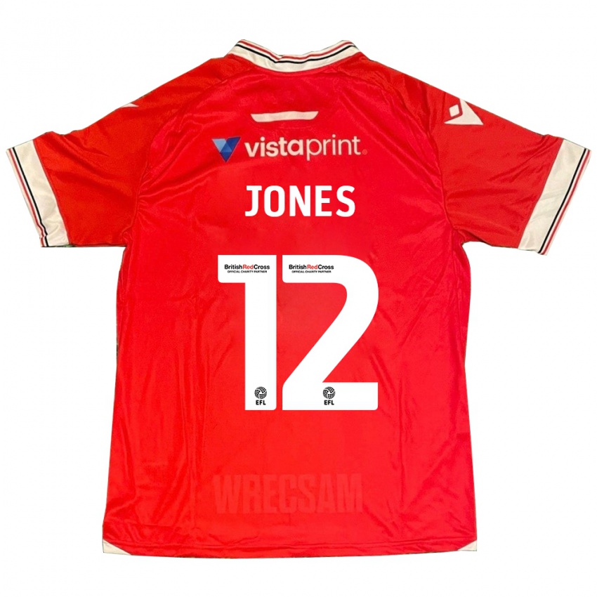 Dzieci Carra Jones #12 Czerwony Domowa Koszulka 2023/24 Koszulki Klubowe