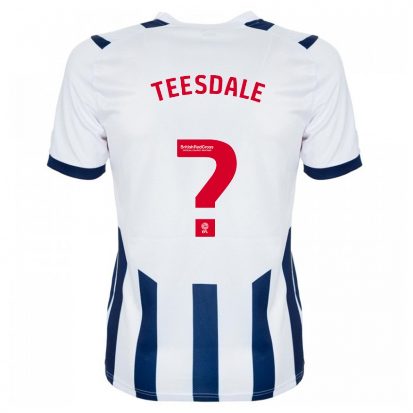 Dzieci Finn Teesdale #0 Biały Domowa Koszulka 2023/24 Koszulki Klubowe