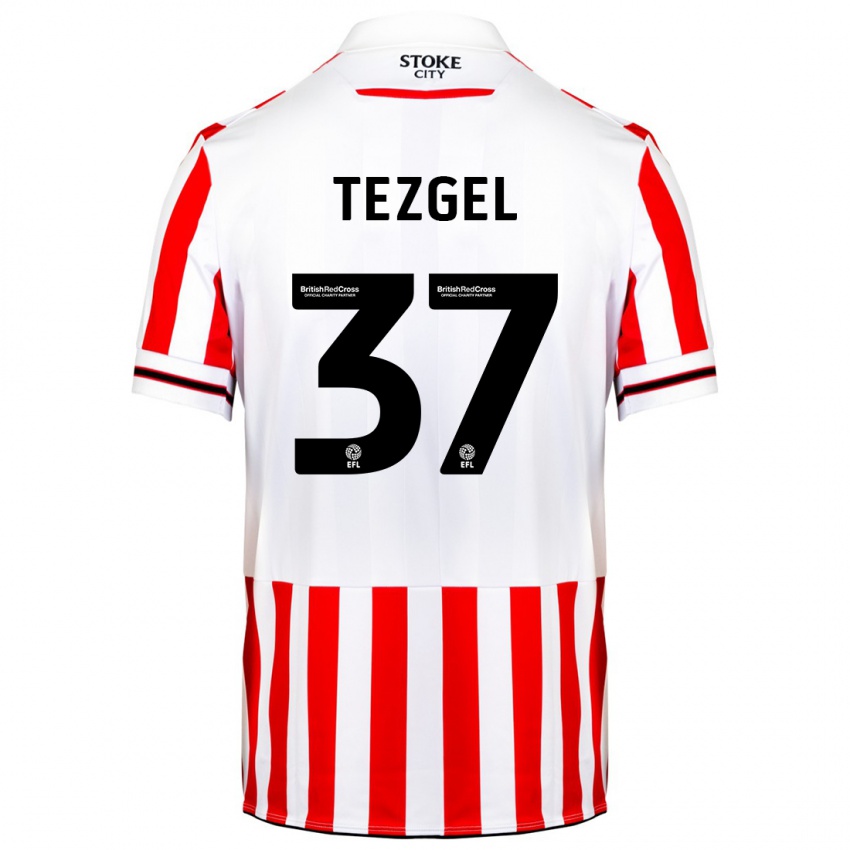 Dzieci Emre Tezgel #37 Czerwony Biały Domowa Koszulka 2023/24 Koszulki Klubowe