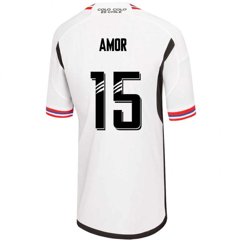 Dzieci Emiliano Amor #15 Biały Domowa Koszulka 2023/24 Koszulki Klubowe