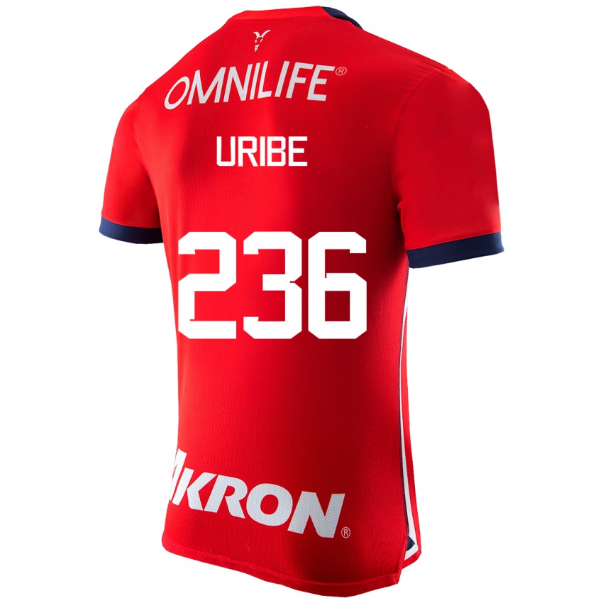 Dzieci Juan Uribe #236 Czerwony Domowa Koszulka 2023/24 Koszulki Klubowe