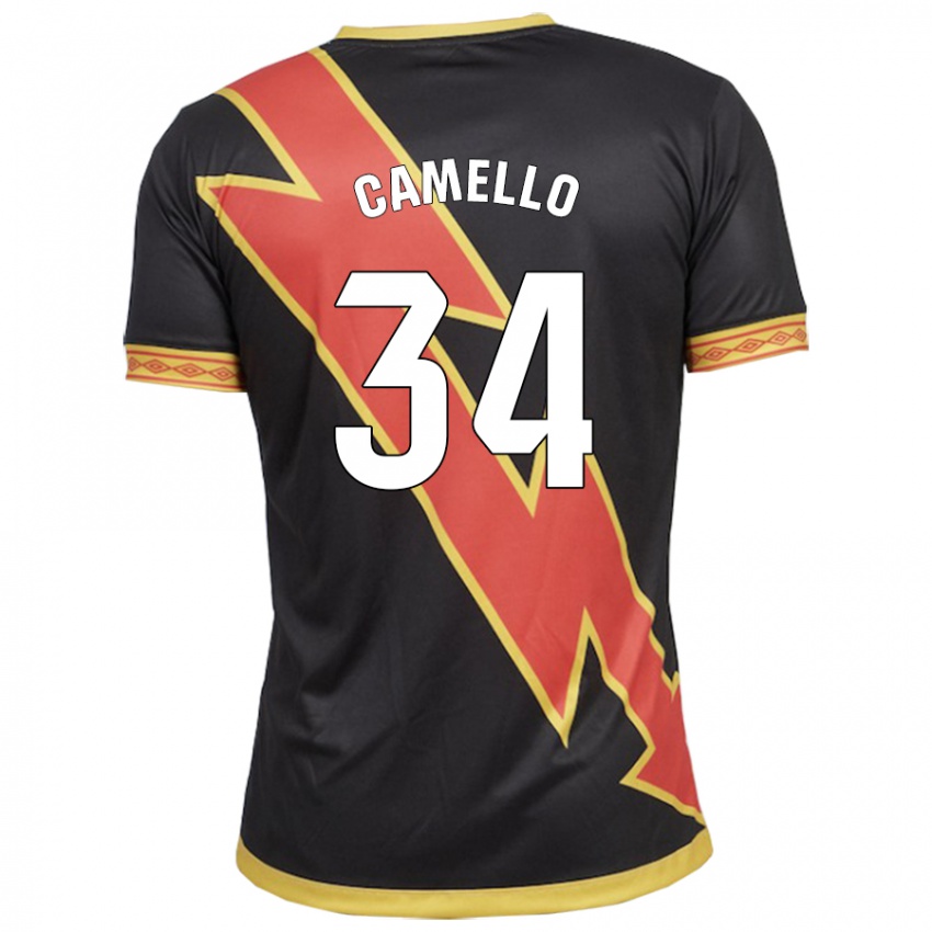 Dzieci Sergio Camello #34 Czarny Wyjazdowa Koszulka 2023/24 Koszulki Klubowe