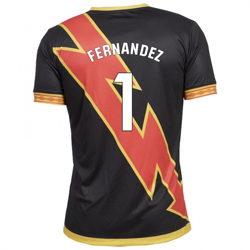 Dzieci Nerea Fernández Santos #1 Czarny Wyjazdowa Koszulka 2023/24 Koszulki Klubowe