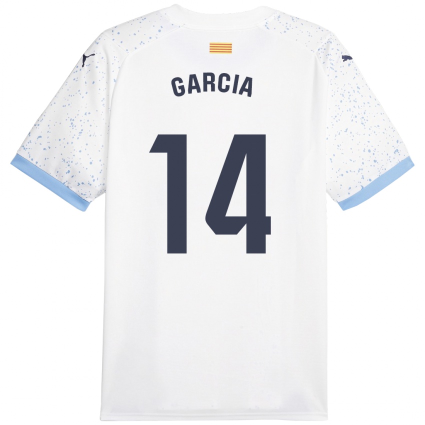 Dzieci Aleix García #14 Biały Wyjazdowa Koszulka 2023/24 Koszulki Klubowe