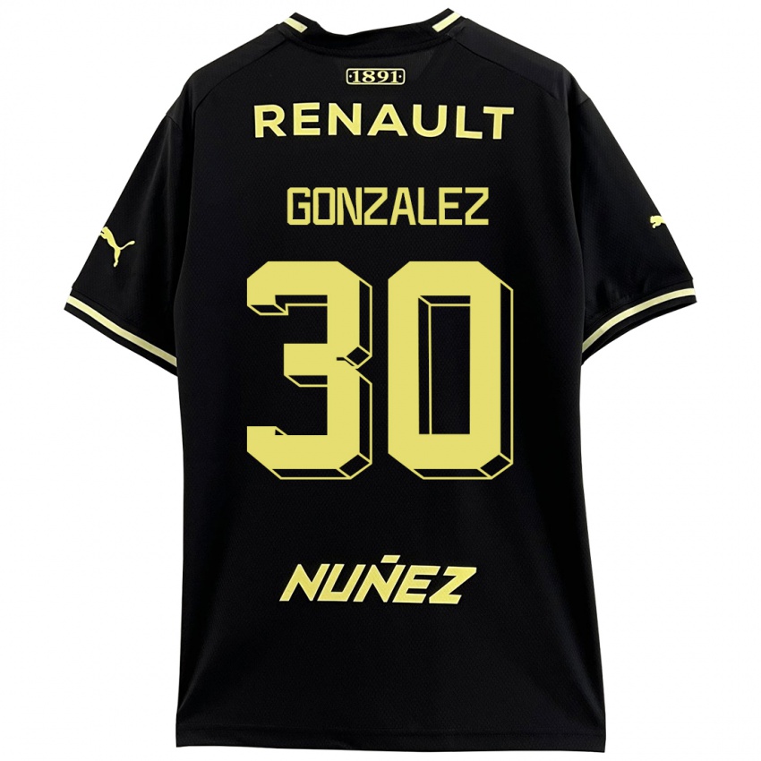 Dzieci Ángel González #30 Czarny Wyjazdowa Koszulka 2023/24 Koszulki Klubowe