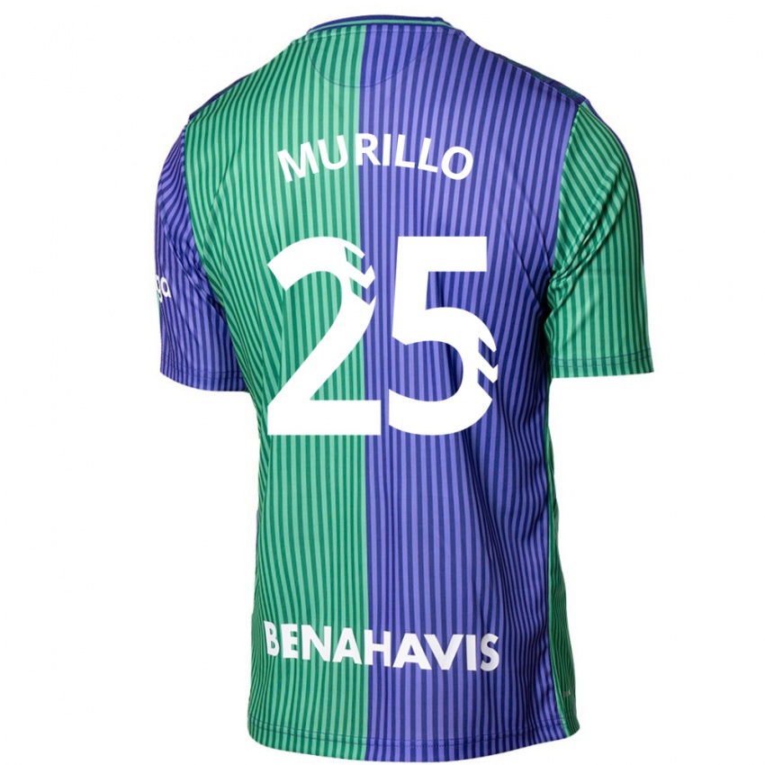 Dzieci Diego Murillo #25 Zielono-Niebieski Wyjazdowa Koszulka 2023/24 Koszulki Klubowe