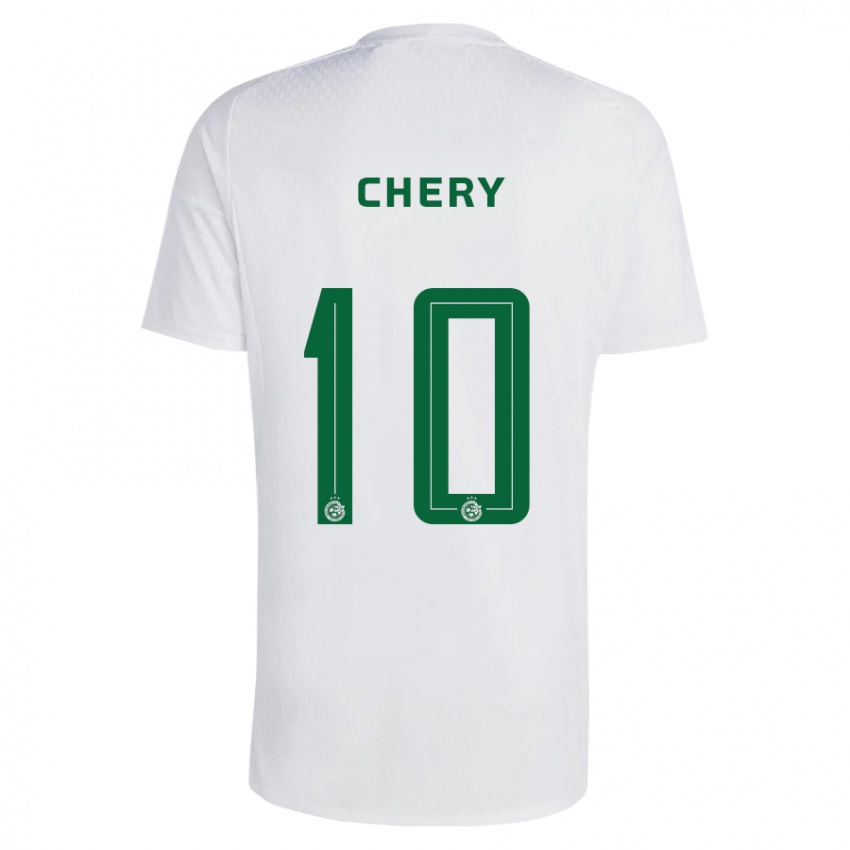 Dzieci Tjaronn Chery #10 Zielono-Niebieski Wyjazdowa Koszulka 2023/24 Koszulki Klubowe