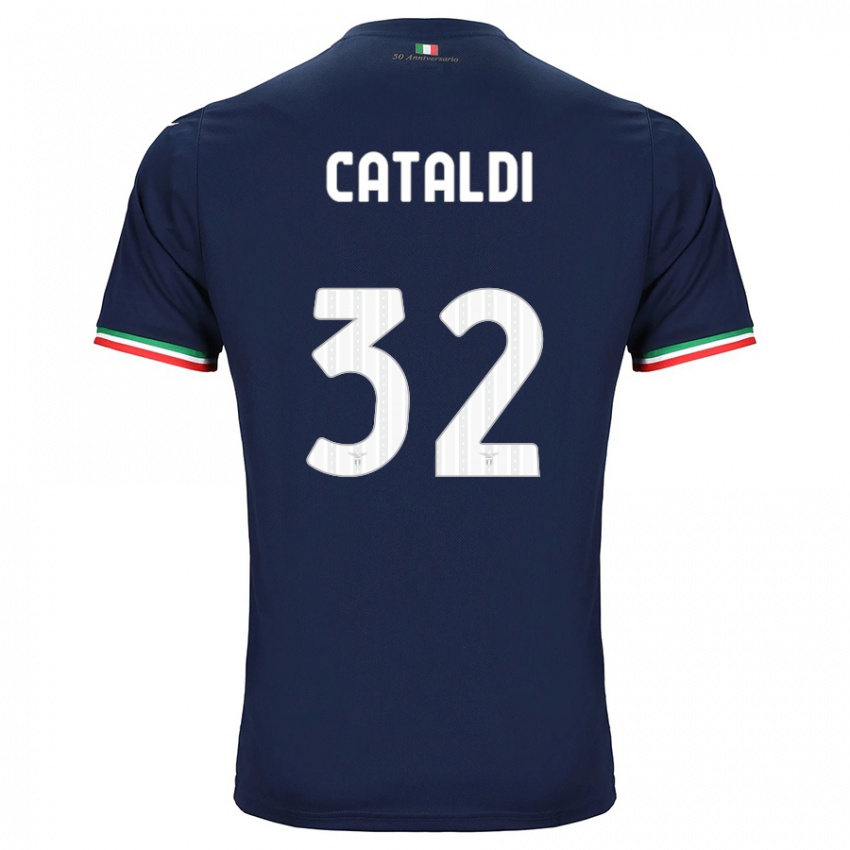 Dzieci Danilo Cataldi #32 Marynarka Wojenna Wyjazdowa Koszulka 2023/24 Koszulki Klubowe