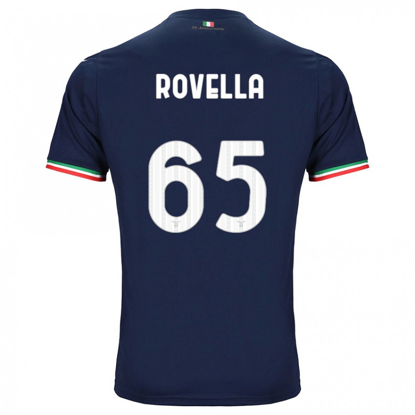 Dzieci Nicolo Rovella #65 Marynarka Wojenna Wyjazdowa Koszulka 2023/24 Koszulki Klubowe
