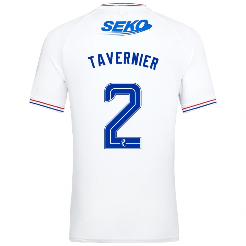 Dzieci James Tavernier #2 Biały Wyjazdowa Koszulka 2023/24 Koszulki Klubowe