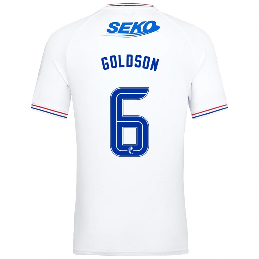 Dzieci Connor Goldson #6 Biały Wyjazdowa Koszulka 2023/24 Koszulki Klubowe
