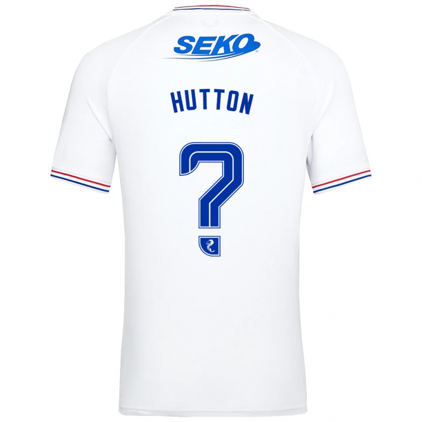 Dzieci Zander Hutton #0 Biały Wyjazdowa Koszulka 2023/24 Koszulki Klubowe