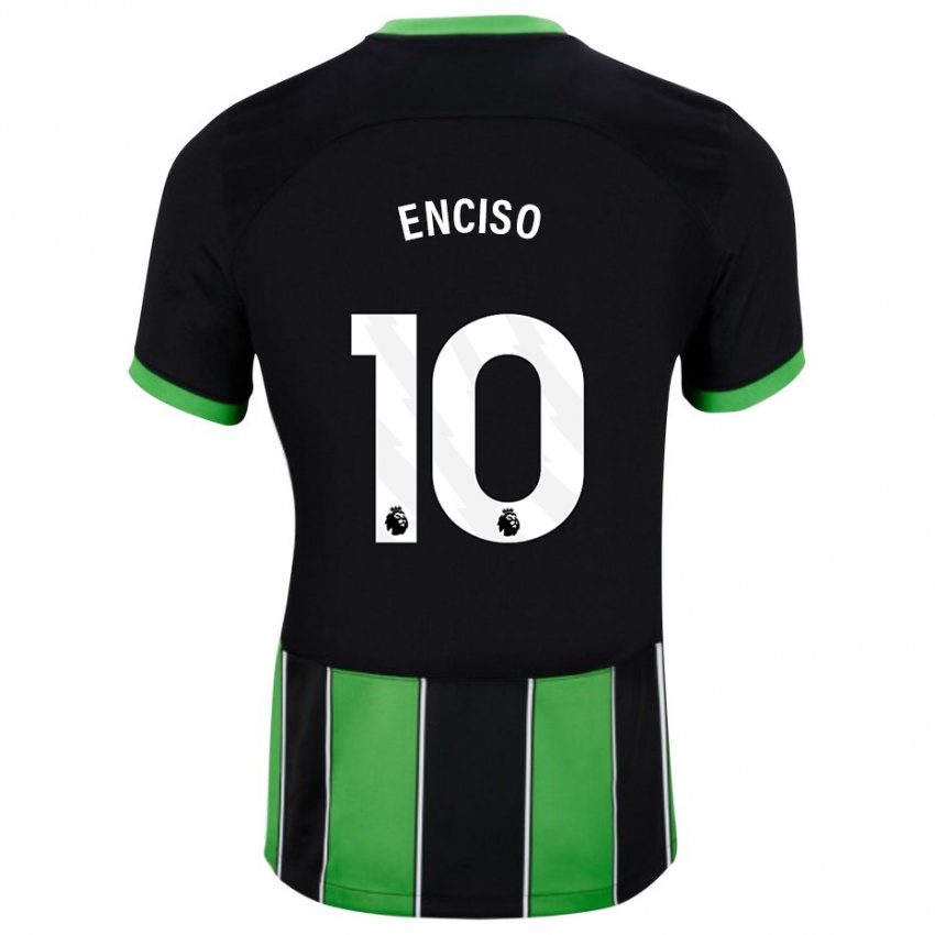 Dzieci Julio Enciso #10 Czarny Zielony Wyjazdowa Koszulka 2023/24 Koszulki Klubowe